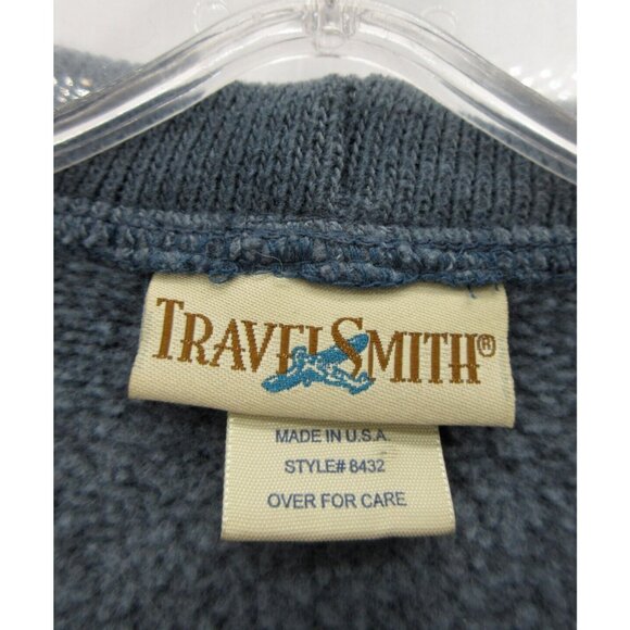 VINTAGE Travel Smith Sweater Medium Pullover Thermal Waffle Crew USA - Picture 8 of 10